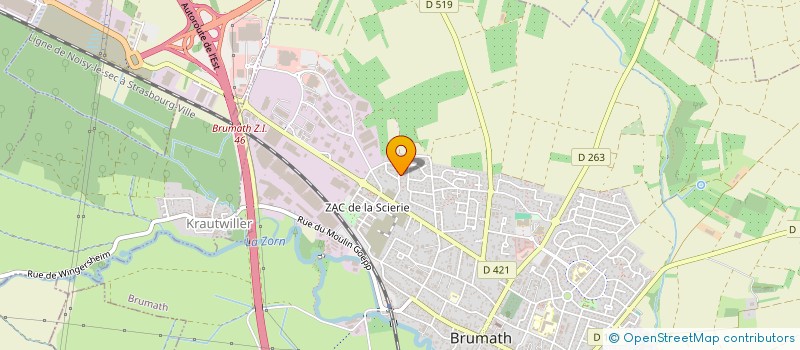 localisation de l'entreprise LES AMANDIERS  BRUMATH