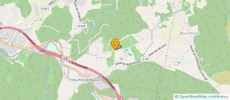 localisation de l'entreprise LES AMANDIERS  LE THOLONET