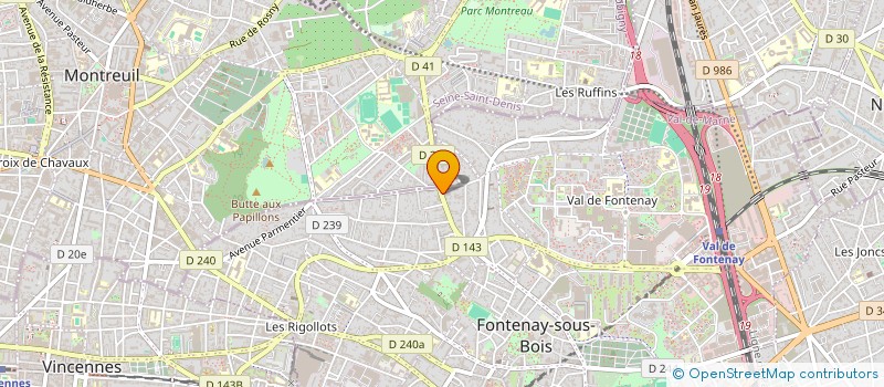 localisation de l'entreprise LES AMANDIERS à FONTENAY-SOUS-BOIS