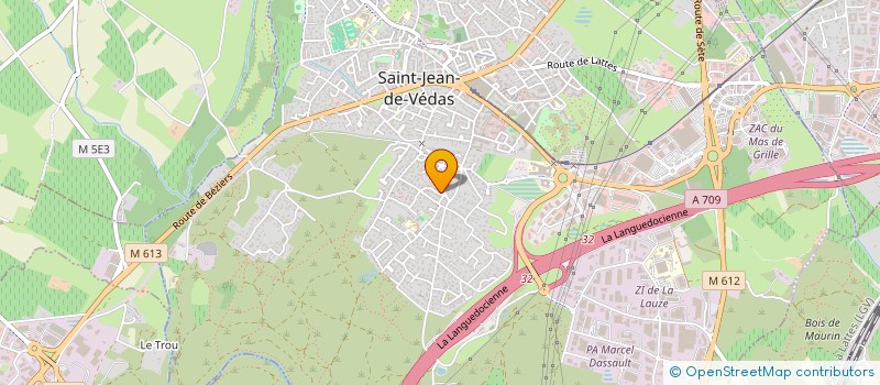 localisation de l'entreprise LES AMANDIERS  SAINT-JEAN-DE-VEDAS