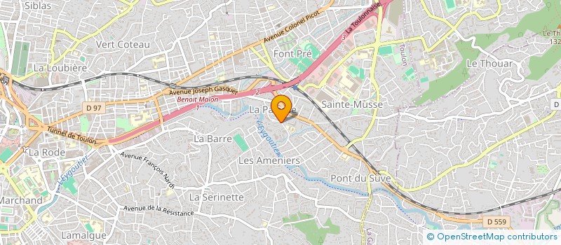 localisation de l'entreprise LES AMANDIERS DE LA RESSENCE  TOULON