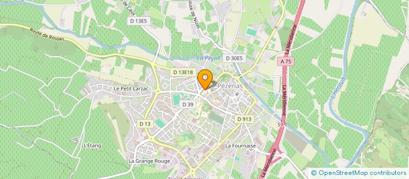 localisation de l'entreprise LES AMANDIERS DE SAINT MARTIN  PEZENAS