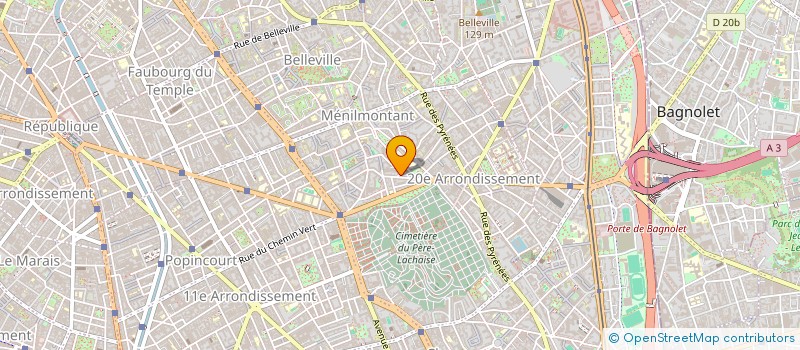 localisation de l'entreprise LES AMANDINES à PARIS