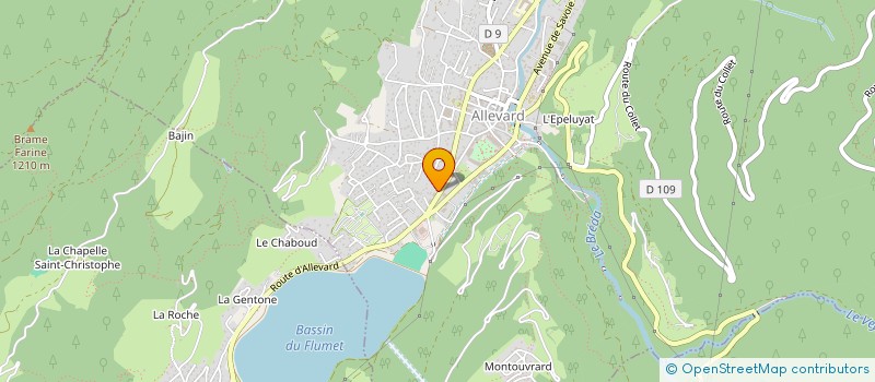 localisation de l'entreprise LES AMANDINES  ALLEVARD