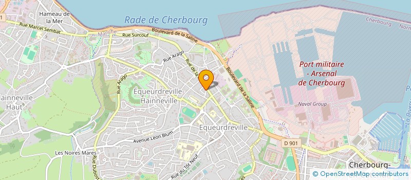 localisation de l'entreprise LES AMARRES BLEUES à CHERBOURG-EN-COTENTIN