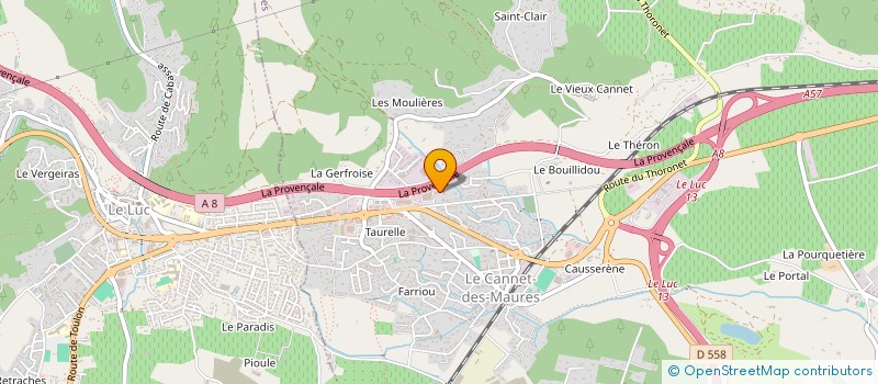 localisation de l'entreprise LES AMAZONES EN FORME ESPACE GYM ET RELAXATION  LE CANNET-DES-MAURES