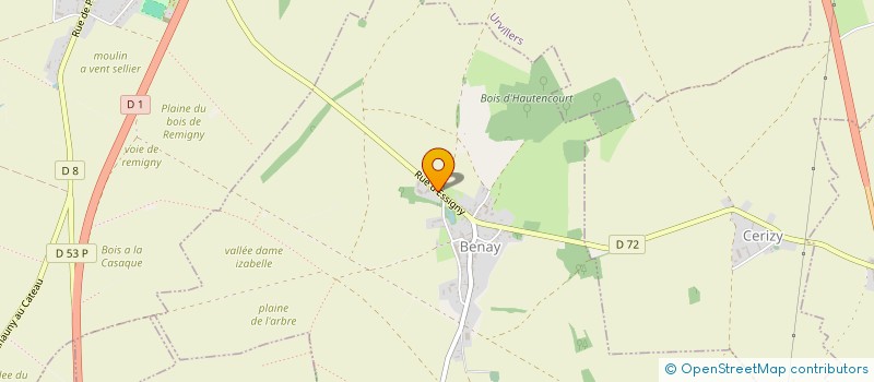 localisation de l'entreprise LES AMAZONES ET CHEVALIERS DU CHATEAU D'HAUTENCOURT à BENAY