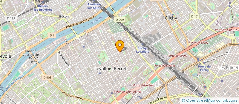 localisation de l'entreprise LES AMBASSADEURS à LEVALLOIS-PERRET