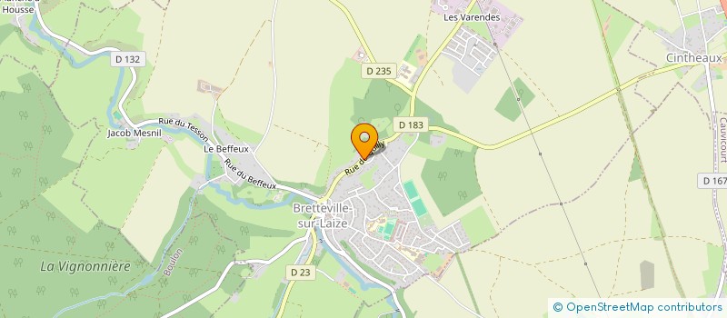 localisation de l'entreprise LES AMBULANCES BRETTEVILLAISES à BRETTEVILLE-SUR-LAIZE