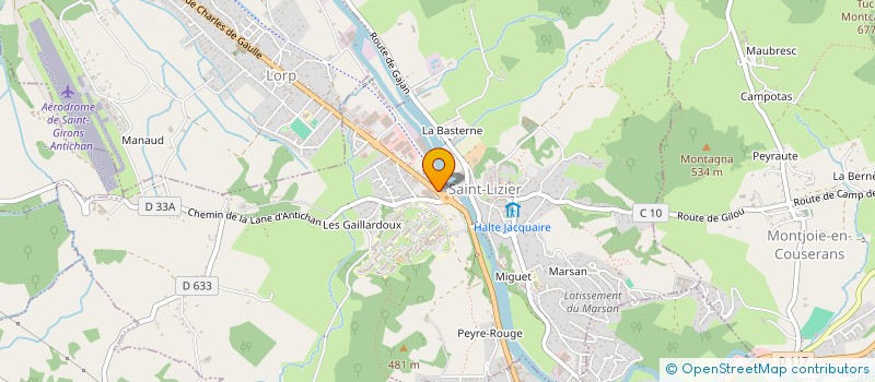 localisation de l'entreprise LES AMBULANCES COUSERANNAISES à SAINT-LIZIER