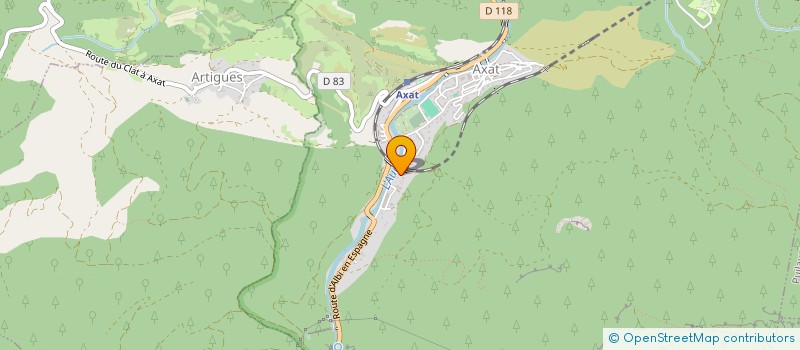 localisation de l'entreprise LES AMBULANCES DE LA HAUTE VALLEE à AXAT