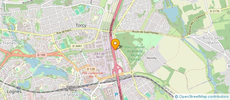 localisation de l'entreprise LES AMBULANCES DE LA MARNE à BUSSY-SAINT-MARTIN