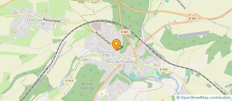 localisation de l'entreprise LES AMBULANCES DES EVOISSONS  PICQUIGNY