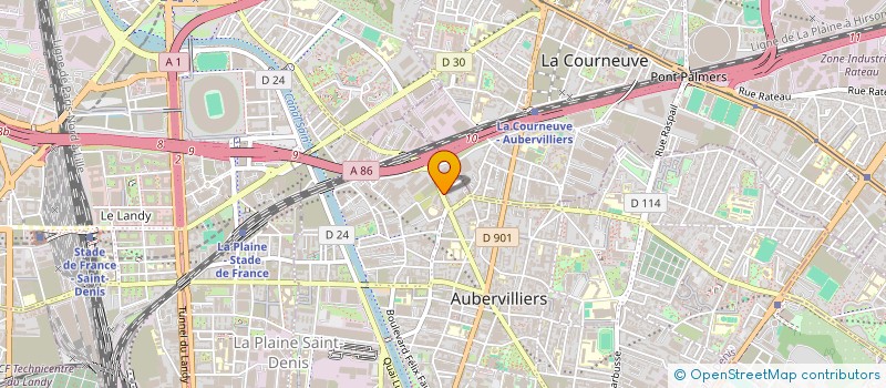 localisation de l'entreprise LES AMBULANCES DES LILADINS à AUBERVILLIERS