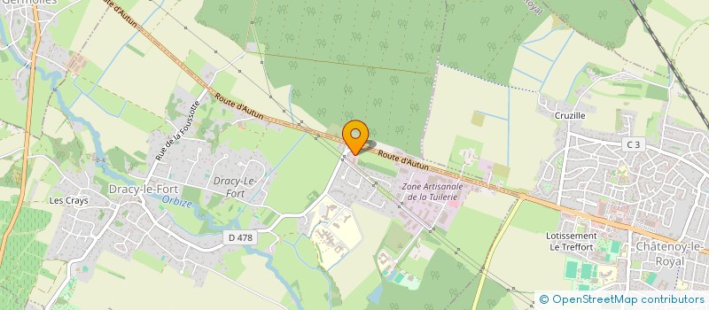 localisation de l'entreprise LES AMBULANCES DU GRAND CHALON  DRACY-LE-FORT