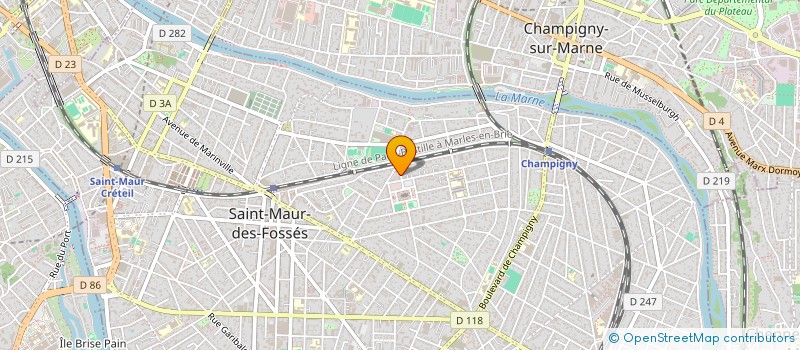 localisation de l'entreprise LES AMBULANCES DU STADE à SAINT-MAUR-DES-FOSSES