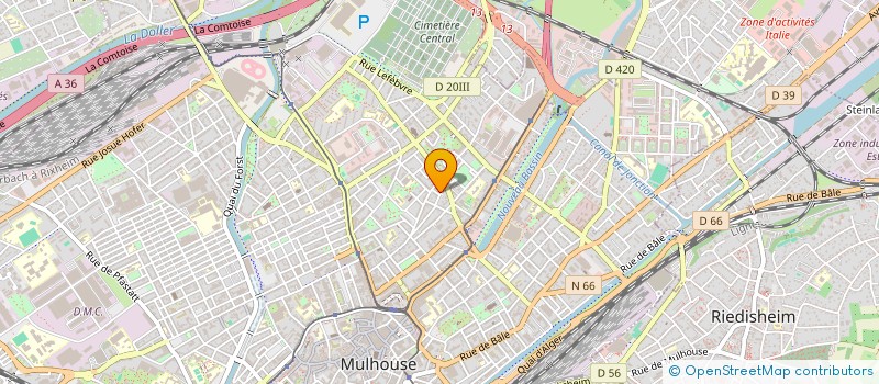 localisation de l'entreprise LES AMBULANCES MULHOUSIENNES  MULHOUSE