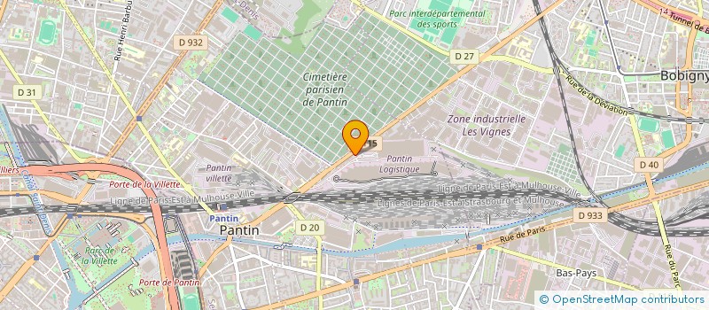 localisation de l'entreprise LES AMBULANCES OMMY à PANTIN