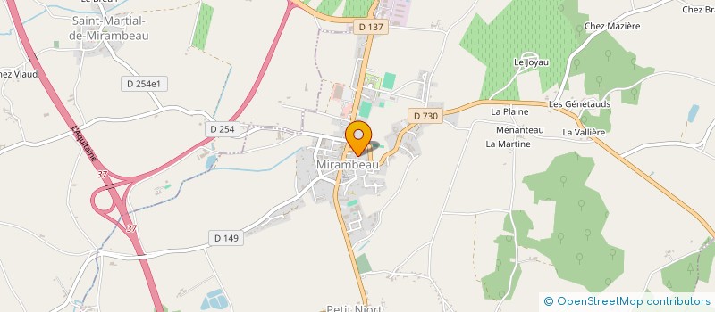 localisation de l'entreprise LES AMBULANCES PRESENCE à MIRAMBEAU