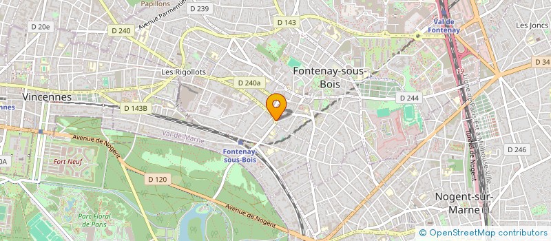 localisation de l'entreprise LES AMBULANCES SAINT JEAN à FONTENAY-SOUS-BOIS