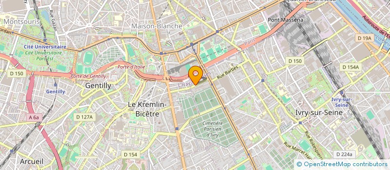 localisation de l'entreprise LES AMBULANCES SAINTE ELODIE à IVRY-SUR-SEINE