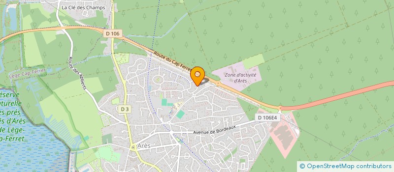 localisation de l'entreprise LES AMENAGEMENTS BOIS D ARES à ARES