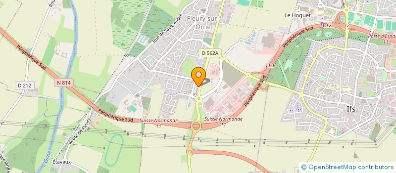 localisation de l'entreprise LES AMENAGEURS NORMANDS  FLEURY-SUR-ORNE