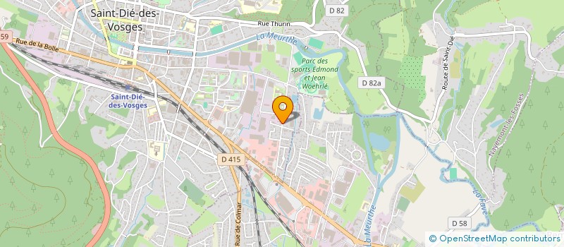localisation de l'entreprise LES AMERICAINES DE SAINT-DIE CLUB DE MAJORETTES  SAINT-DIE-DES-VOSGES