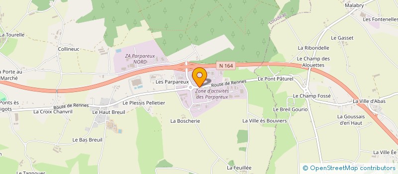 localisation de l'entreprise LES AMETHYSTES à LOUDEAC