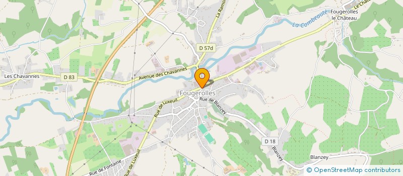 localisation de l'entreprise LES AMETRINES  FOUGEROLLES-SAINT-VALBERT