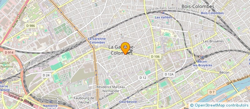 localisation de l'entreprise LES AMI.E.S DE SUD POSTE 92 à LA GARENNE-COLOMBES