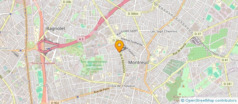 localisation de l'entreprise LES AMI-ES DE SPECTRE à MONTREUIL