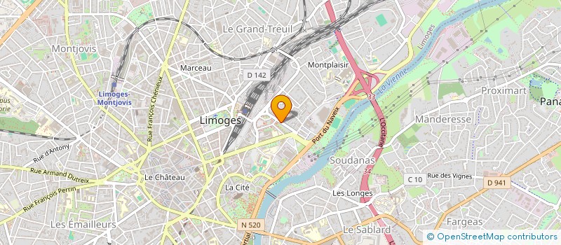 localisation de l'entreprise LES AMI'MIM'ES à LIMOGES