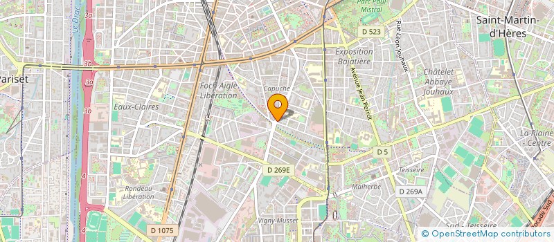 localisation de l'entreprise LES AMIES DE LA BRECHE 38  GRENOBLE