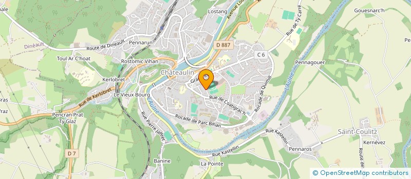 localisation de l'entreprise LES AMIETS  CHATEAULIN