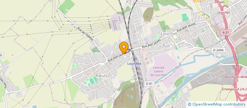 localisation de l'entreprise LES AMIS & ANCIENS ELEVES ECOLE J CURIE à RŒULX