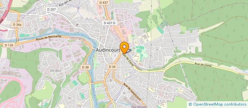 localisation de l'entreprise LES AMIS D'ACTUALITES FRANCHE COMTE  AUDINCOURT