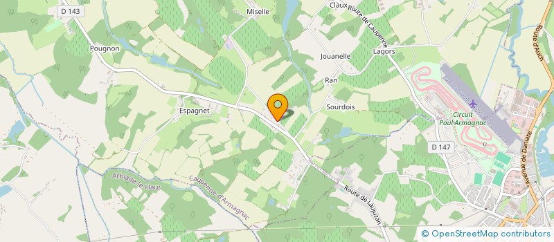 localisation de l'entreprise LES AMIS D'ALAIN FAGET  SAINT MARTIN D'ARMAGNAC