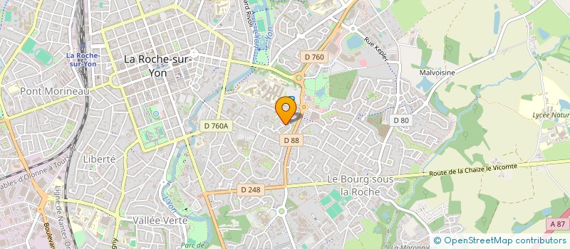 localisation de l'entreprise LES AMIS D'ALAIN SABAUD à LA ROCHE-SUR-YON