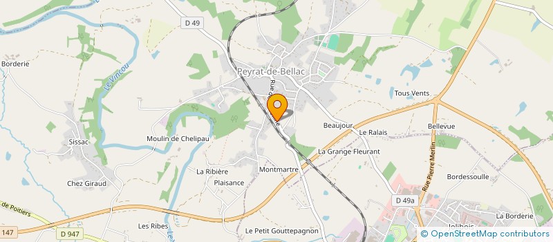 localisation de l'entreprise LES AMIS D'ALSACE à PEYRAT-DE-BELLAC