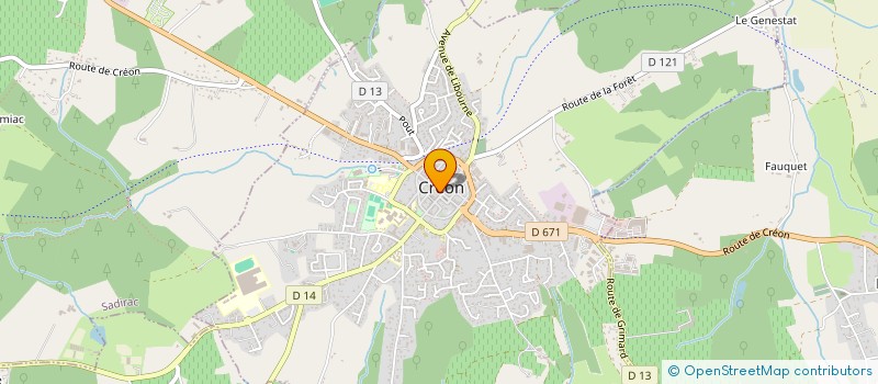 localisation de l'entreprise LES AMIS D AMAURY à CREON