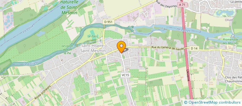 localisation de l'entreprise LES AMIS D'ANNE ET SIMEON à SAINT-HILAIRE-SAINT-MESMIN