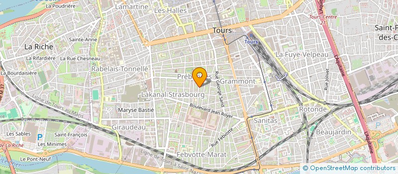 localisation de l'entreprise LES AMIS D'ANTOINE DE LHOYER à TOURS