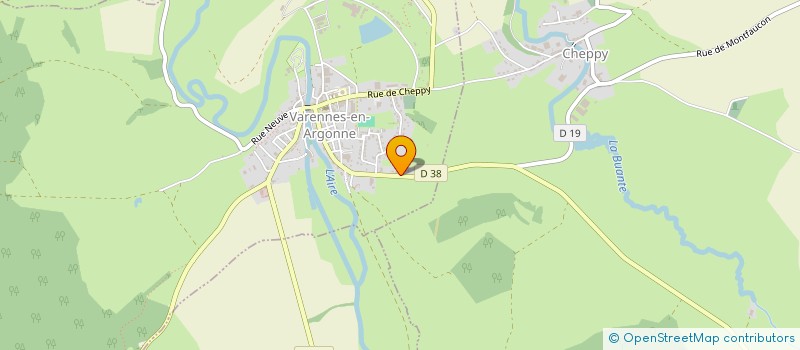 localisation de l'entreprise LES AMIS D'ARGONNE à VARENNES-EN-ARGONNE