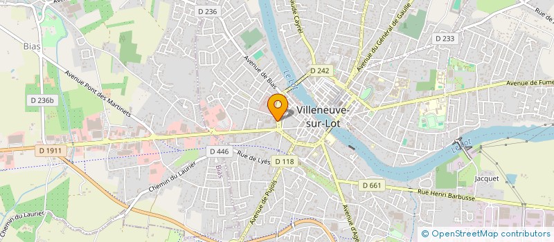 localisation de l'entreprise LES AMIS D'EMERGENCE  VILLENEUVE-SUR-LOT