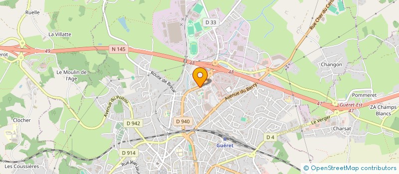 localisation de l'entreprise LES AMIS D'EMILE GOUE à GUERET