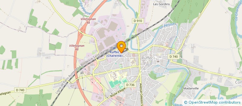 localisation de l'entreprise LES AMIS D'EMMAUS DU RUFFECOIS à RUFFEC