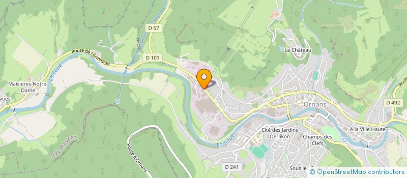 localisation de l'entreprise LES AMIS D'EMMAUS LES FINS à ORNANS