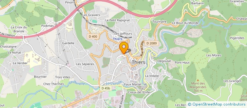 localisation de l'entreprise LES AMIS D ESPACE à THIERS