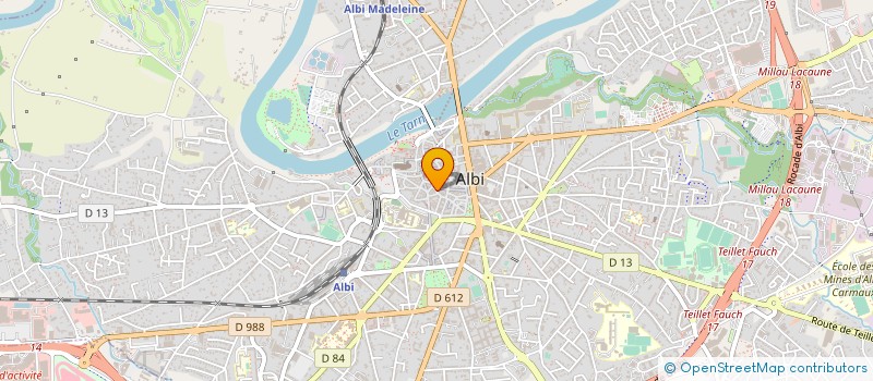 localisation de l'entreprise LES AMIS D'EUTERPE - ASSOCIATION DES PARENTS D'ELEVES DE L'ECOLE NATIONALE DE MUSIQUE ET DE DANSE DU TARN - ANTENNE D'AL à ALBI